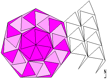 Order 7 rotational symmetry tiling