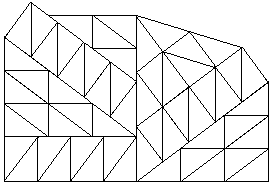 The 3x4 triangle tile the plane in various mode