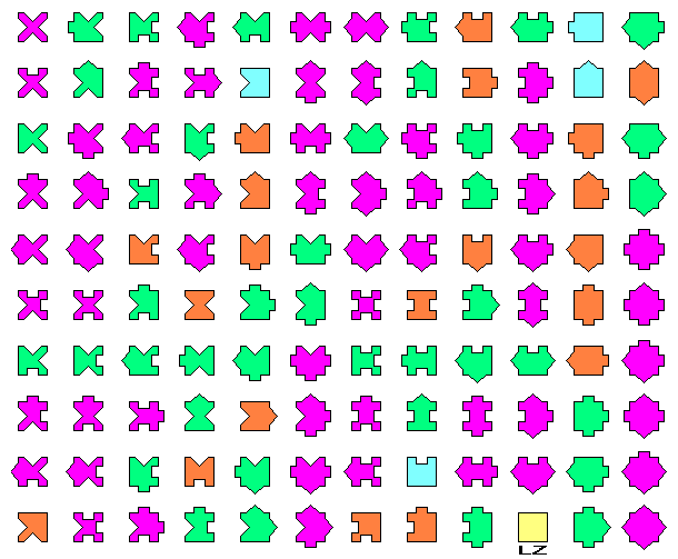 Sexominoes Number Five Complete Set