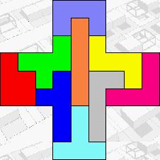 Contenitore a forma di pentamino