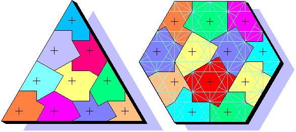 Zucca's Puzzle triangle and hexagon
