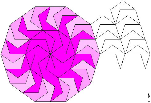 Order 10 rotational symmetry tiling